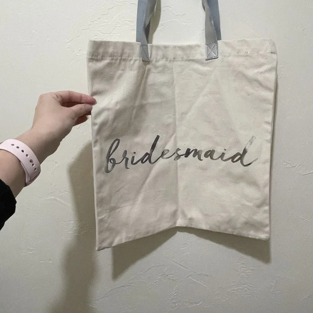 Rosanna‎ Cream and Silver Bridesmaid Tote bag Shopping Wedding Gift